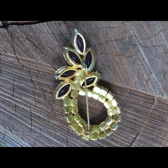 Purple Aurora Borealis Vintage Brooch - Picture 5 of 6